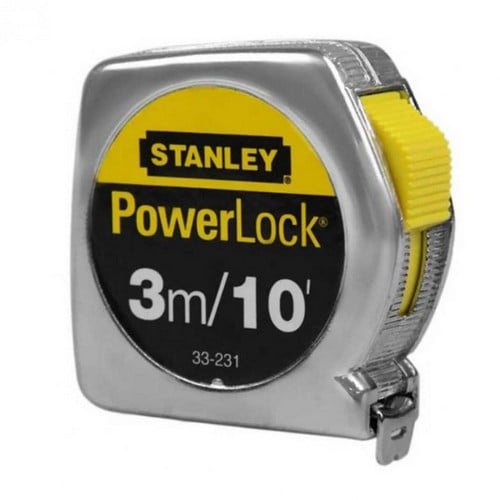 SKI - สกี จำหน่ายสินค้าหลากหลาย และคุณภาพดี | STANLEY #33-231 ตลับเมตรชุบโครเมี่ยม 3 ม. (Powerlock Tape Rule) PBT